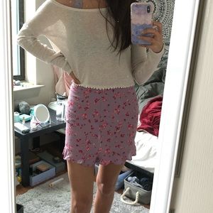 Express floral mini skirt